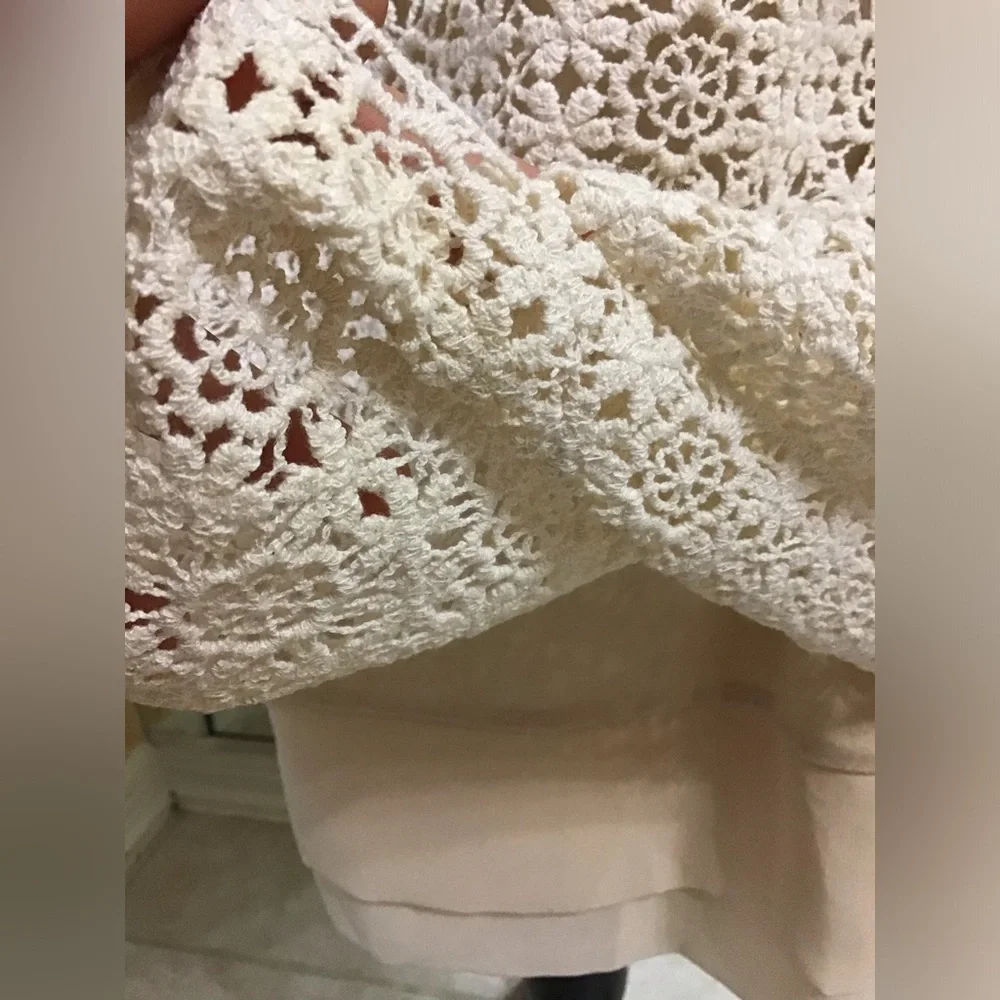 intimissimi Strapless Lace Overlay Dress in Cream - Picture 3 of 6